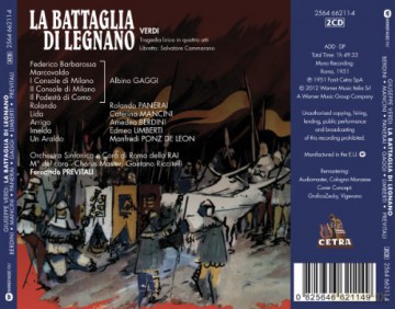 Mancini/Berdini/Previtali/Orch: Verd:La Battaglia Di Legnano [2CD]