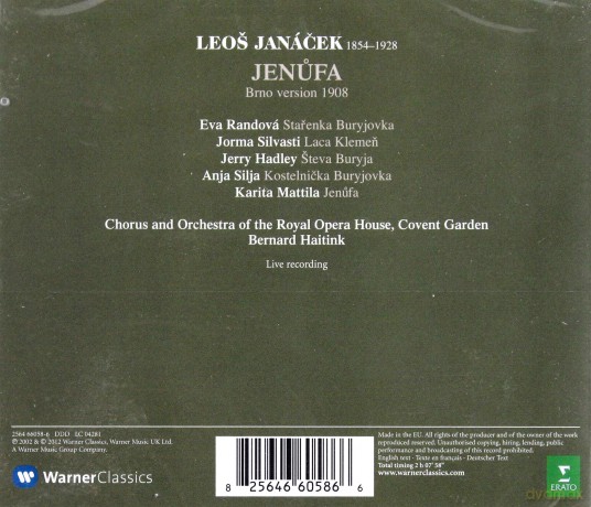 Mattila/Silja/Hadley/Haitink/O: Jana:Jenufa [2CD]