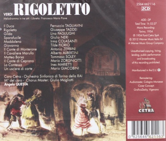 Tagliavini/Taddei/Paglinghi/Qu: Verd:Rigoletto [2CD]
