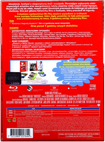 Woodstock: 3 Days of Peace & Music (3 Dni Pokoju i Muzyki) limitowana edycja kolekcjonerska, wersja reżyserska [2Blu-Ray]