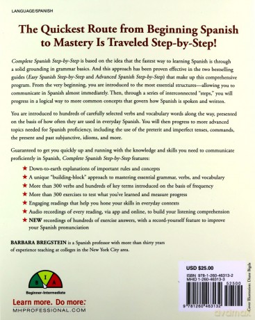 Complete Spanish Step-by-Step, Premium Second Edition (NTC FOREIGN LANGUAGE) - Barbara Bregstein [KSIĄŻKA]
