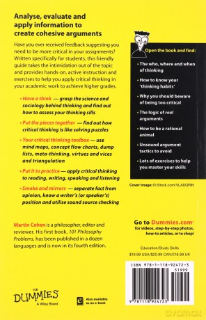 Critical Thinking Skills For Dummies - Martin Cohen [KSIĄŻKA]