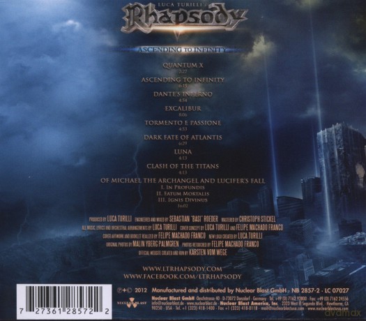 Luca Turillis Rhapsody: Ascending To Infinity [CD]