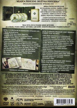 Władca Pierścieni Drużyna Pierścienia wersja rozszerzona Exclusive [4DVD]