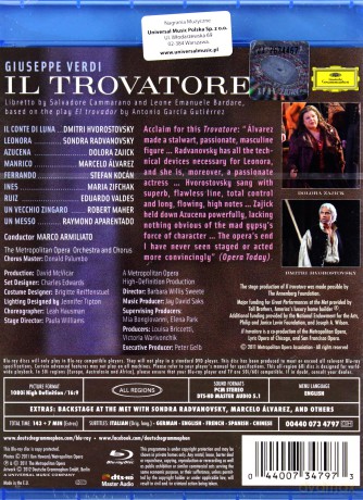 Metropolitan Opera: Verdi:Il Trovatore [Blu-Ray]