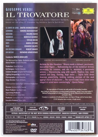 Metropolitan Opera: Verdi:Il Trovatore [DVD]