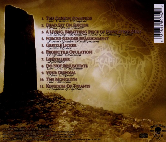 Cattle Decapitation: Monolith Of Inhumanity [CD]