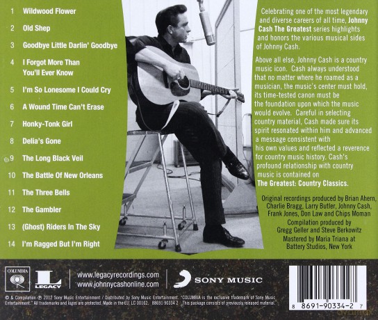 Johnny Cash: The Greatest: Country Songs [CD]