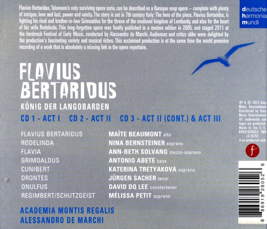 Alessandro De Marchi: Telemann: Flavius Bertaridus [3CD]