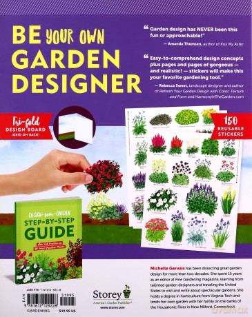 Design-Your-Garden Toolkit: Visualize the Perfect Combination for Your Yard; Step-by-Step Guide with Profiles of 128 Popular Plants, Reusable Cling Stickers, and Fold-Out Design Board - Michelle Gervais [KSIĄŻKA]