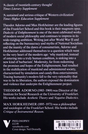 Dialectic of Enlightenment - Theodor Adorno [KSIĄŻKA]