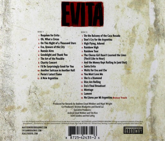 Evita - New Broadway Cast Recording soundtrack [2CD]