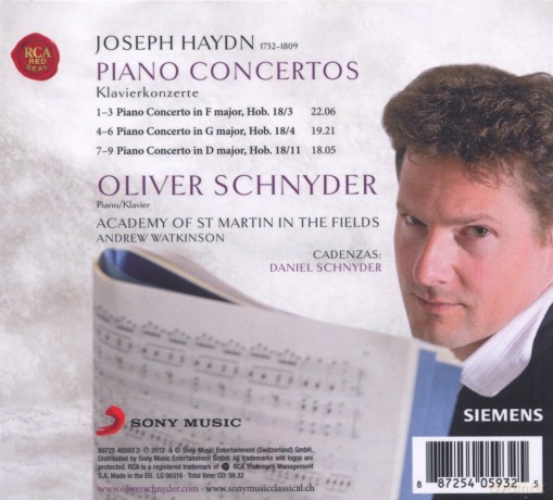 Oliver Schnyder: Haydn: Three Piano Concertos [CD]