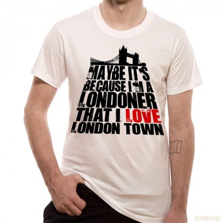 Loud Clothing: Because I'm A Londoner, White (S), Men's [T-SHIRT]