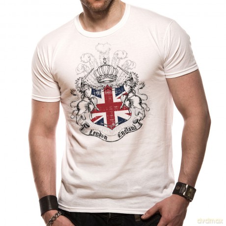 Loud Clothing: London Crest, White (M), Men's [T-SHIRT]