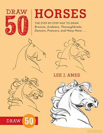 Draw 50 Horses: The Step-by-Step Way to Draw Broncos, Arabians, Thoroughbreds, Dancers, Prancers, and Many More... - Lee J. Ames [KSIĄŻKA]