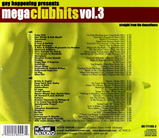 Gay Happening Presents Mega Clubhits vol. 3 [2CD]