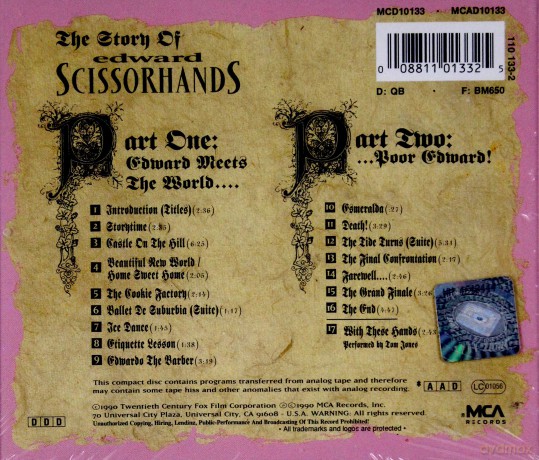 Edward Scissorhands soundtrack (Edward Nożycoręki) [CD]