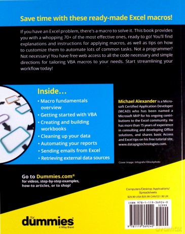 Excel Macros For Dummies, 2nd Edition (For Dummies (Computers)) - Michael Alexander [KSIĄŻKA]