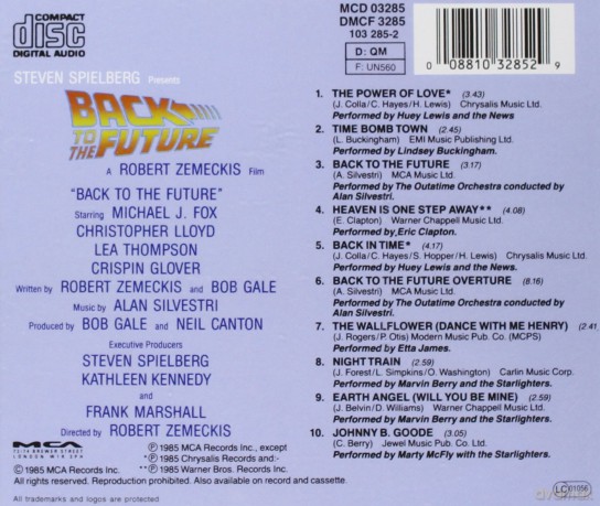 Back To The Future soundtrack (Powrót do przyszłości) [CD]