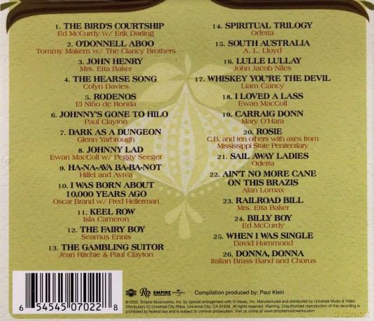 The Folk Song Tradition [CD]