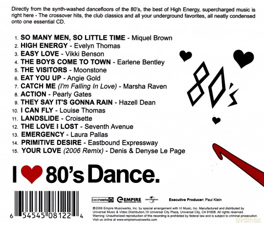 I Love 80's Dance [CD]