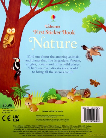 First Sticker Book Nature (First Sticker Books): 1 (First Sticker Books series) - Felicity Brooks [KSIĄŻKA]