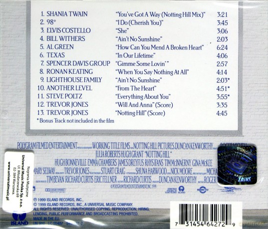 Notting Hill soundtrack [CD]