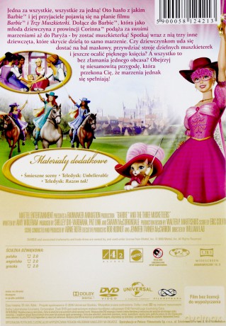 Barbie i Trzy Muszkieterki [DVD]
