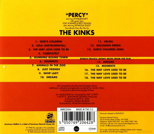 Percy soundtrack (The Kinks) [CD]