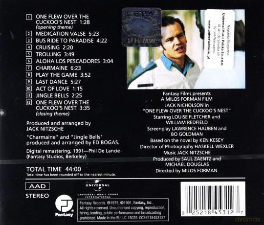 One Flew Over The Cuckoo's Nest soundtrack (Lot Nad Kukułczym Gniazdem) [CD]
