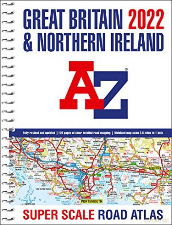 Great Britain A-Z Super Scale Road Atlas 2022 (A3 Spiral) - A-Z maps [KSIĄŻKA]