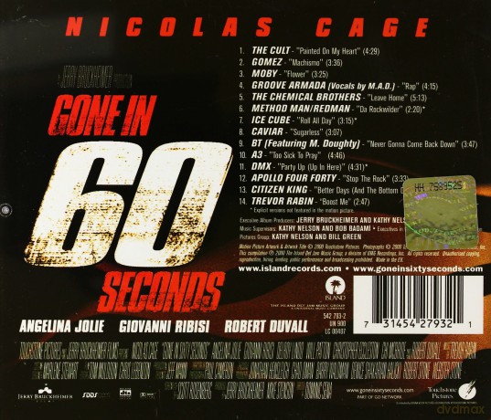 Gone in 60 seconds soundtrack (60 sekund) [CD]