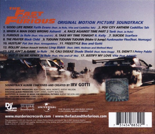 The Fast and the Furious soundtrack (Szybcy i Wściekli) [CD]