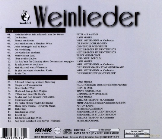W.o. Weinlieder [2CD]