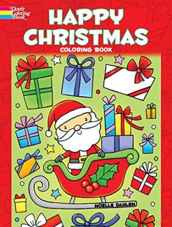 Happy Christmas Coloring Book (Colouring Books) - Noelle Dahlen [KSIĄŻKA]