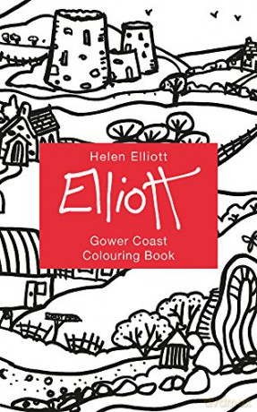 Helen Elliott Concertina Colouring Book: Gower Coast - Helen Elliott [KSIĄŻKA]