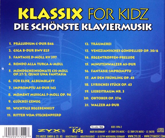 Klassix For Kidz: Die Schönste [CD]