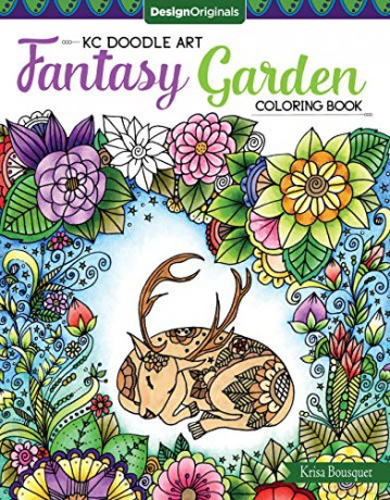 Kc Doodle Art Fantasy Garden Coloring Book - Krisa Bousquet [KSIĄŻKA]
