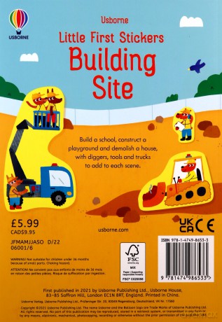Little First Stickers Building Site: 1 - Bingham Jane [KSIĄŻKA]