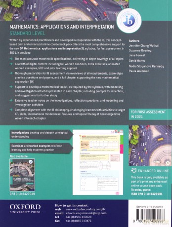 Oxford IB Diploma Programme: IB Mathematics: applications and interpretation, Standard Level, Print and Enhanced Online Course Book Pack - Jane Forrest [KSIĄŻKA]