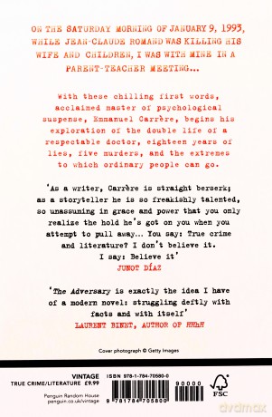 The Adversary: A True Story of Monstrous Deception - Emmanuel Carrere [KSIĄŻKA]