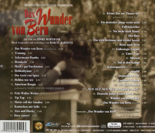 Das Wunder Von Bern soundtrack (Cud z Berna) [CD]