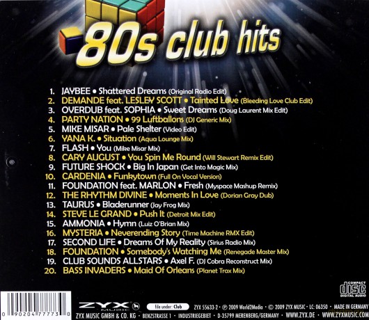 80s Club Hits Reloaded [CD]