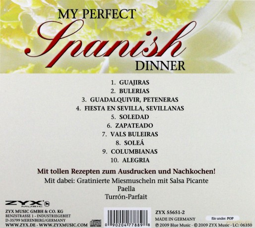 My Perfect Dinner: Spanish [CD]