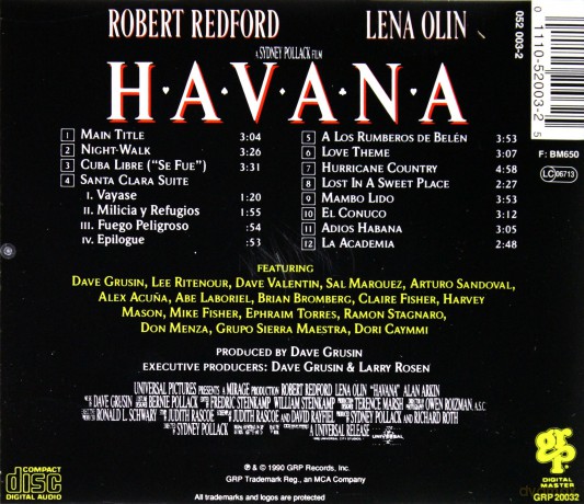 Havana soundtrack (Hawana) (Dave Grusin) [CD]