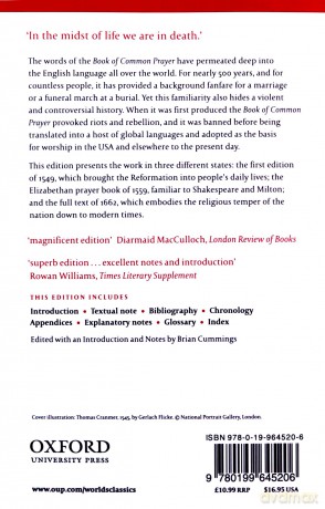 The Book of Common Prayer The Texts of 1549, 1559, and 1662 (Oxford World's Classics) - Brian Cummings [KSIĄŻKA]