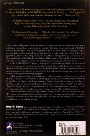 The Craft of Intelligence: America's Legendary Spy Master on the Fundamentals of Intelligence Gathering for a Free World - Allen Dulles [KSIĄŻKA]
