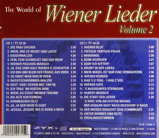 W.o. Wiener Lieder Vol.2 [2CD]