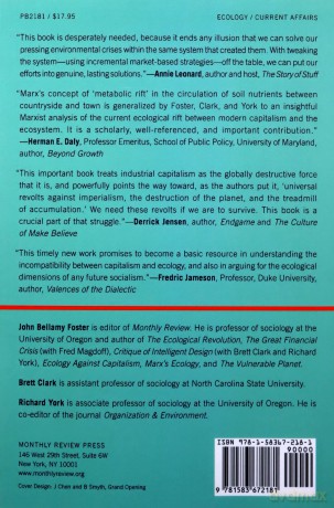 The Ecological Rift: Capitalism's War on the Earth - John Bellamy Foster [KSIĄŻKA]